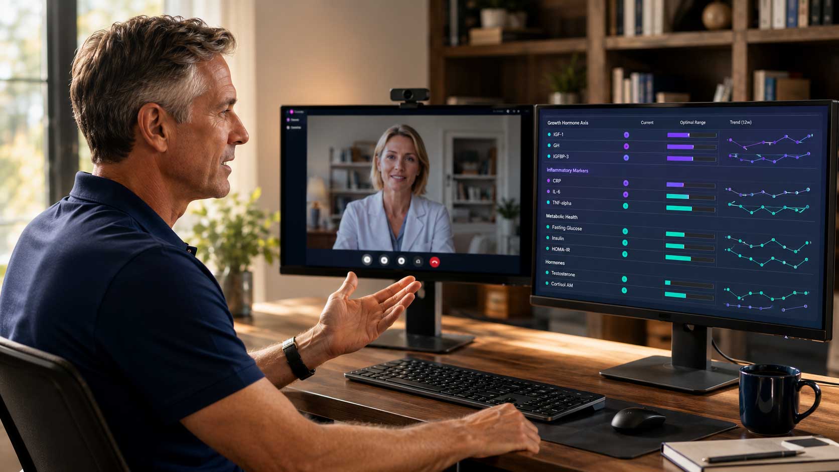 Peptide therapy consultation with lab-guided protocol design at iRevive telehealth